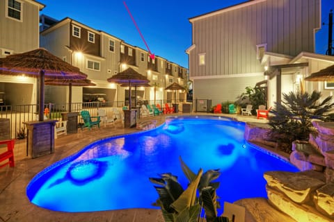 Dive into the community saltwater pool or fire up the grill.