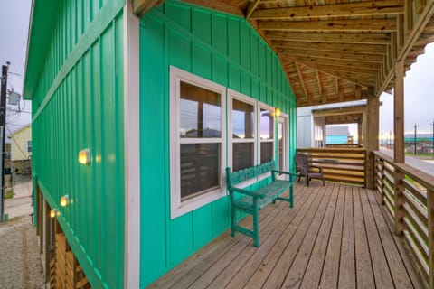 Catch the breeze on the balcony.