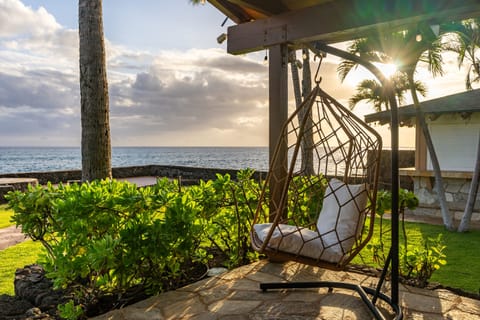 Relax on the swing with a view.