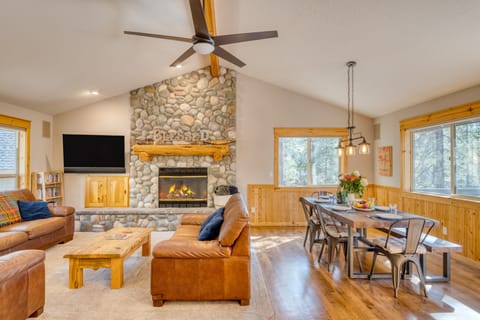 Bright and airy living space.