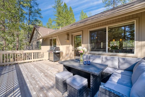 Enjoy outdoor living on the deck.