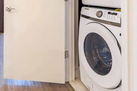 In-home washer and dryer.