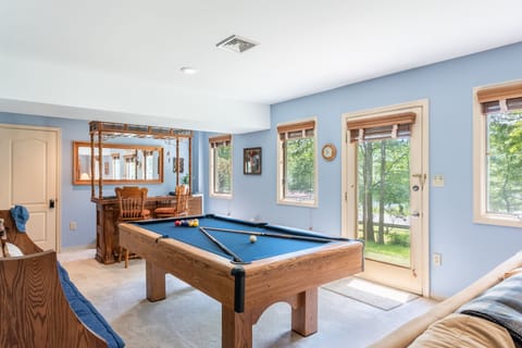 Gather your friends and enjoy a game of pool on our stylish table.