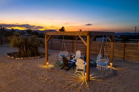 Your backyard at dusk.