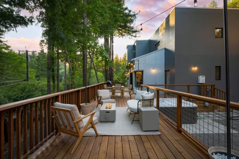 Spacious outdoor patio and deck.