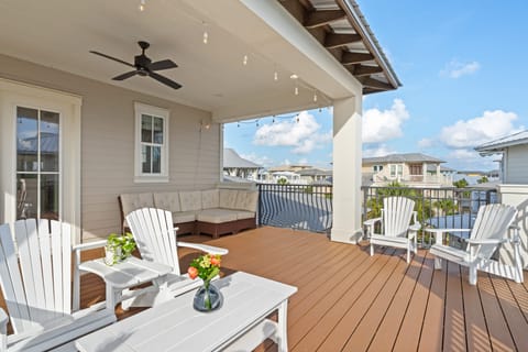 Numerous chairs to unwind and enjoy the fresh air.