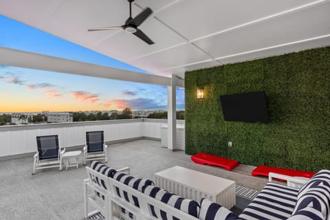Private outdoor oasis on the rooftop deck.