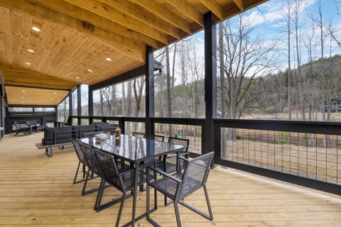 Expansive covered deck.