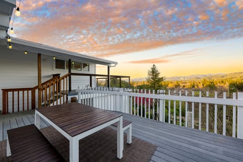 Spacious deck overlooking Sonoma.