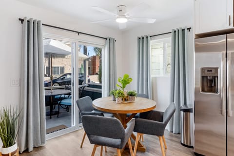 Bedroom 2 features a twin-over-full bunk bed and a TV.