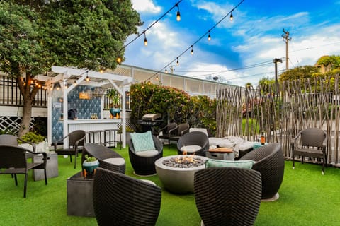 Lush, oasis-like lounge.