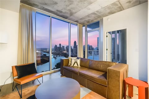 Sleeper sofa for additional sleeping arrangements.