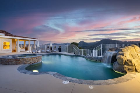 Enjoy panoramic views from your private pool and spa oasis.