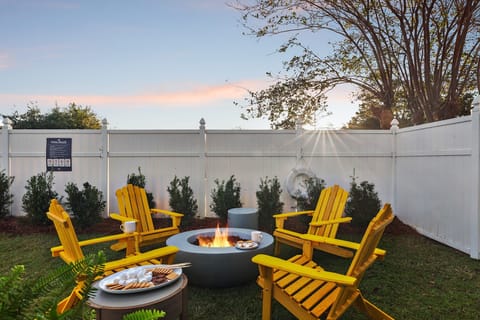 Stay warm and cozy by the fire pit. (Tidal Wave)