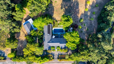 Full view of the property from above.