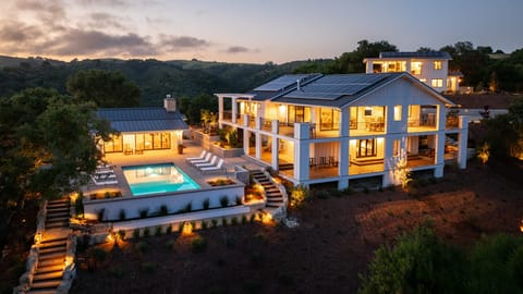 Huge Paso Robles estate with tons of outdoor space, a large pool, and beautiful architecture and design.