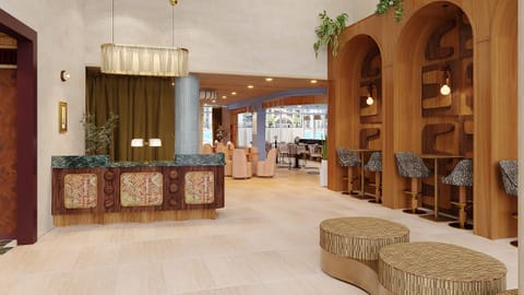 Modern space for a quick bite or a relaxing drink.