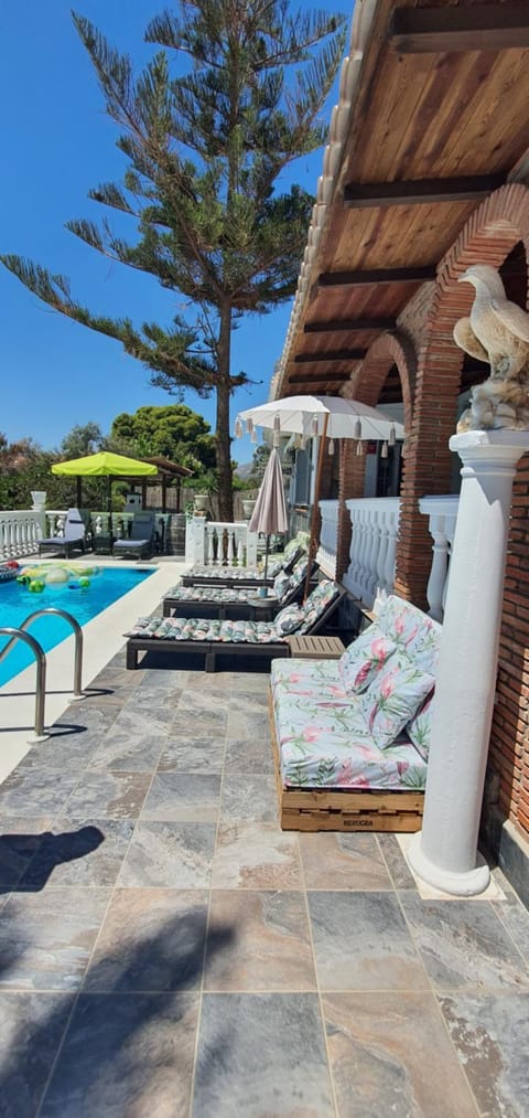 Patio, Day, Pool view, Swimming pool, sunbed