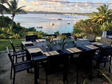 Patio, Natural landscape, Dining area, Sea view