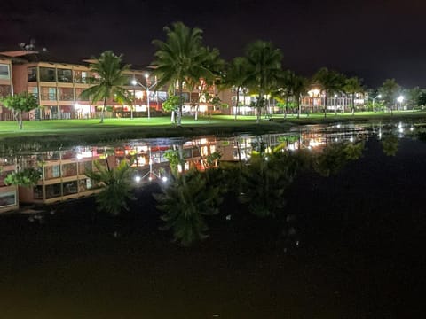 Property building, Night, Natural landscape, Lake view