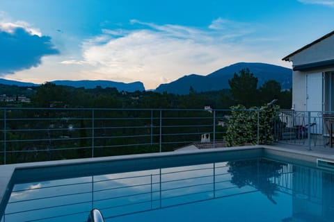 Natural landscape, Mountain view, Pool view, Swimming pool