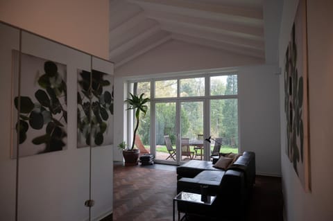 Living room, Seating area, Garden view