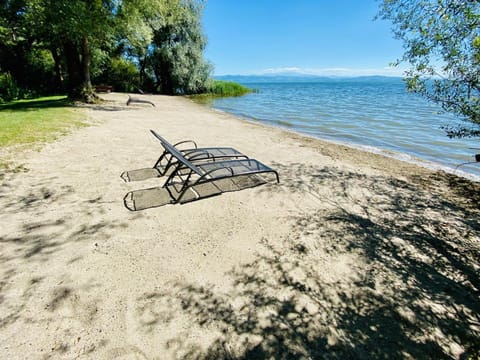 Natural landscape, Beach, Lake view, sunbed