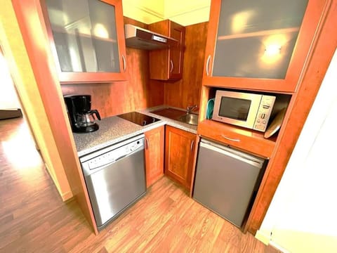 Kitchen or kitchenette, dishwasher, minibar, stove