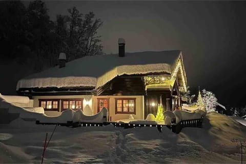 Property building, Night, Winter