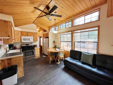 Sally's Cabin is a quaint two bedroom tiny home Maison in Woodland Park