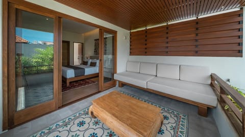 Bed, Balcony/Terrace, Seating area, Bedroom