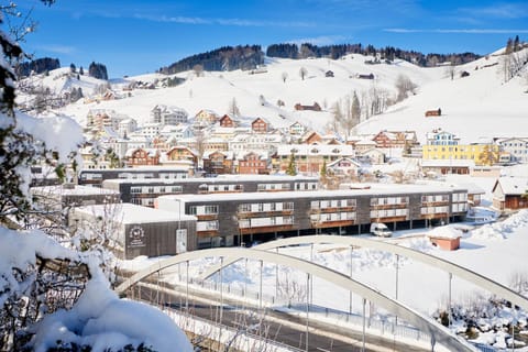 Property building, Bird's eye view, Winter