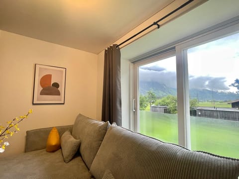 Living room, Seating area, Mountain view