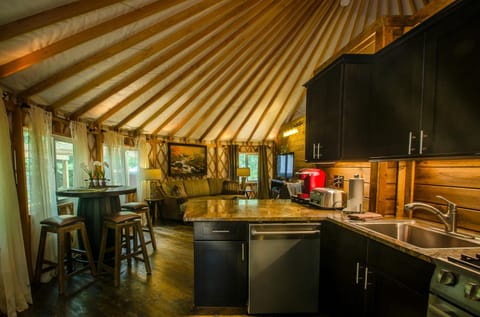 Creekside Cove Luxury Yurt - Creekside Glamping with Private Hot Tub Villa in Nantahala