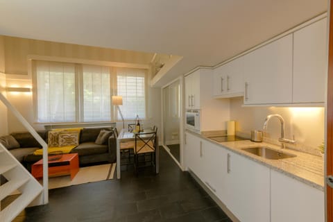 Kitchen or kitchenette, Living room, Dining area