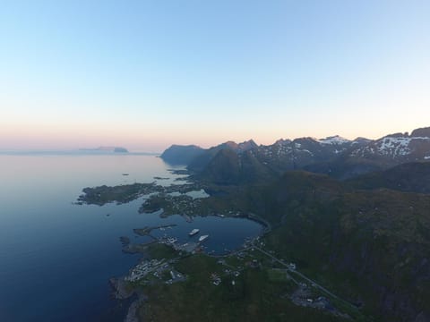 Natural landscape, Bird's eye view, Mountain view, Sunset