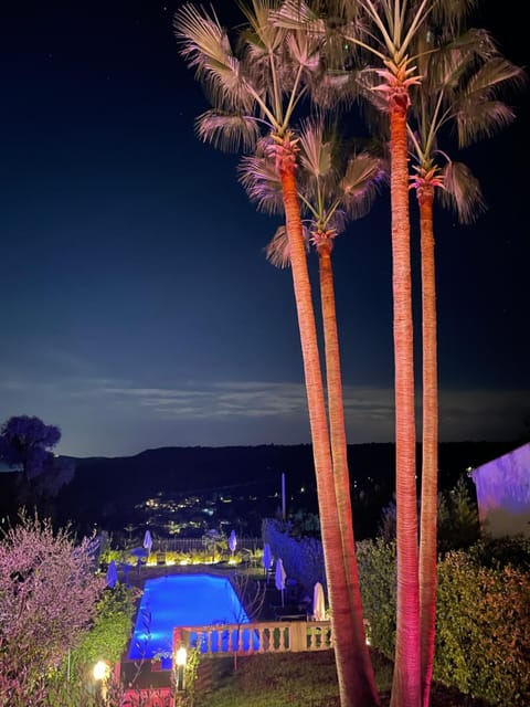 Night, Garden, Garden view, Pool view, Swimming pool