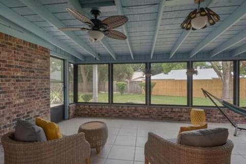 Patio, Seating area, fireplace