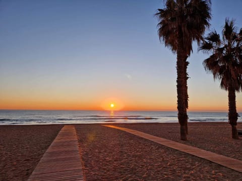 Natural landscape, Beach, Sea view, Sunset