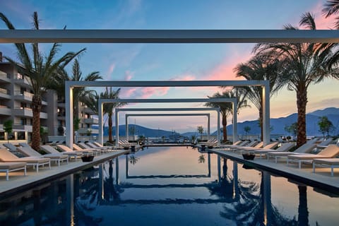 Swimming pool, Sunset