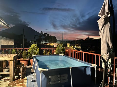 Natural landscape, View (from property/room), Balcony/Terrace, Swimming pool, Sunset