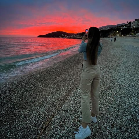 People, Beach, Sunset