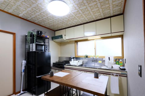 Dining area, microwave, kitchen