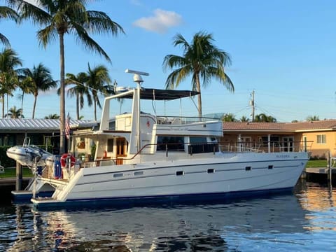 Boat Trip Adventure in Florida Docked boat in South Beach Miami