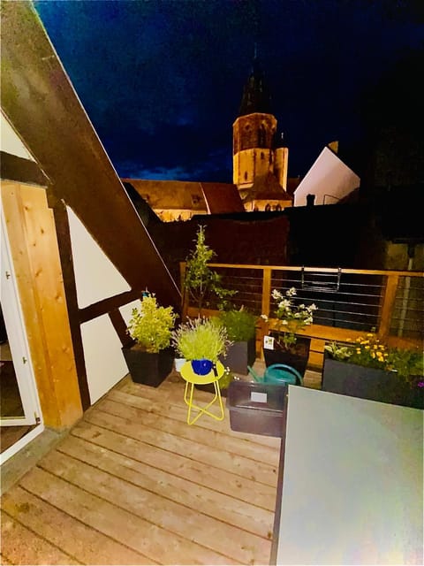 Joli 2 pièces, climatisé avec terrasse, vue sur les toits, en zone piétonne Condo in Haguenau