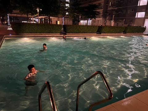 Property building, Night, Pool view, Swimming pool