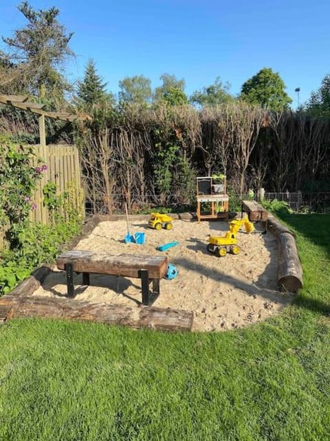 Spring, Day, Natural landscape, Children play ground, Garden, Garden view