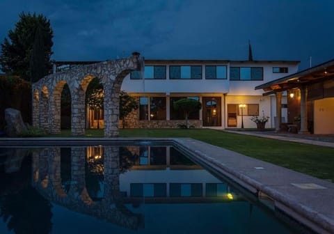 Night, Pool view, Swimming pool