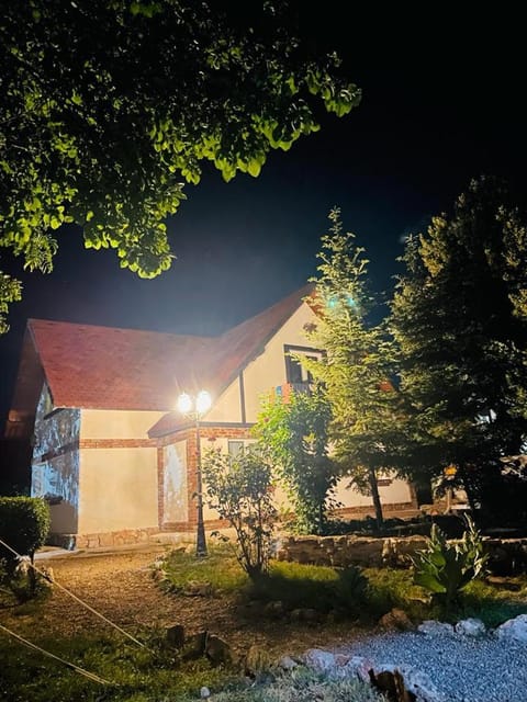 Property building, Night, Garden, Garden view