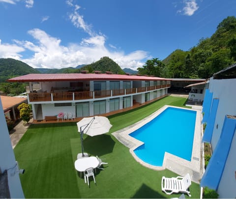 Property building, Spring, Natural landscape, Mountain view, Swimming pool